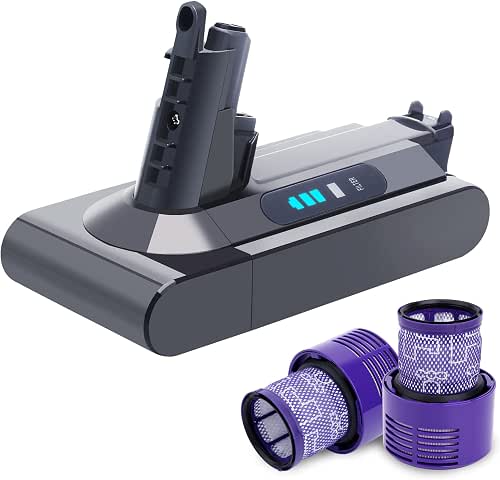 Biswaye 25.2V 5.0Ah V10 Replacement Battery Compatible with Dyson Cyclone
