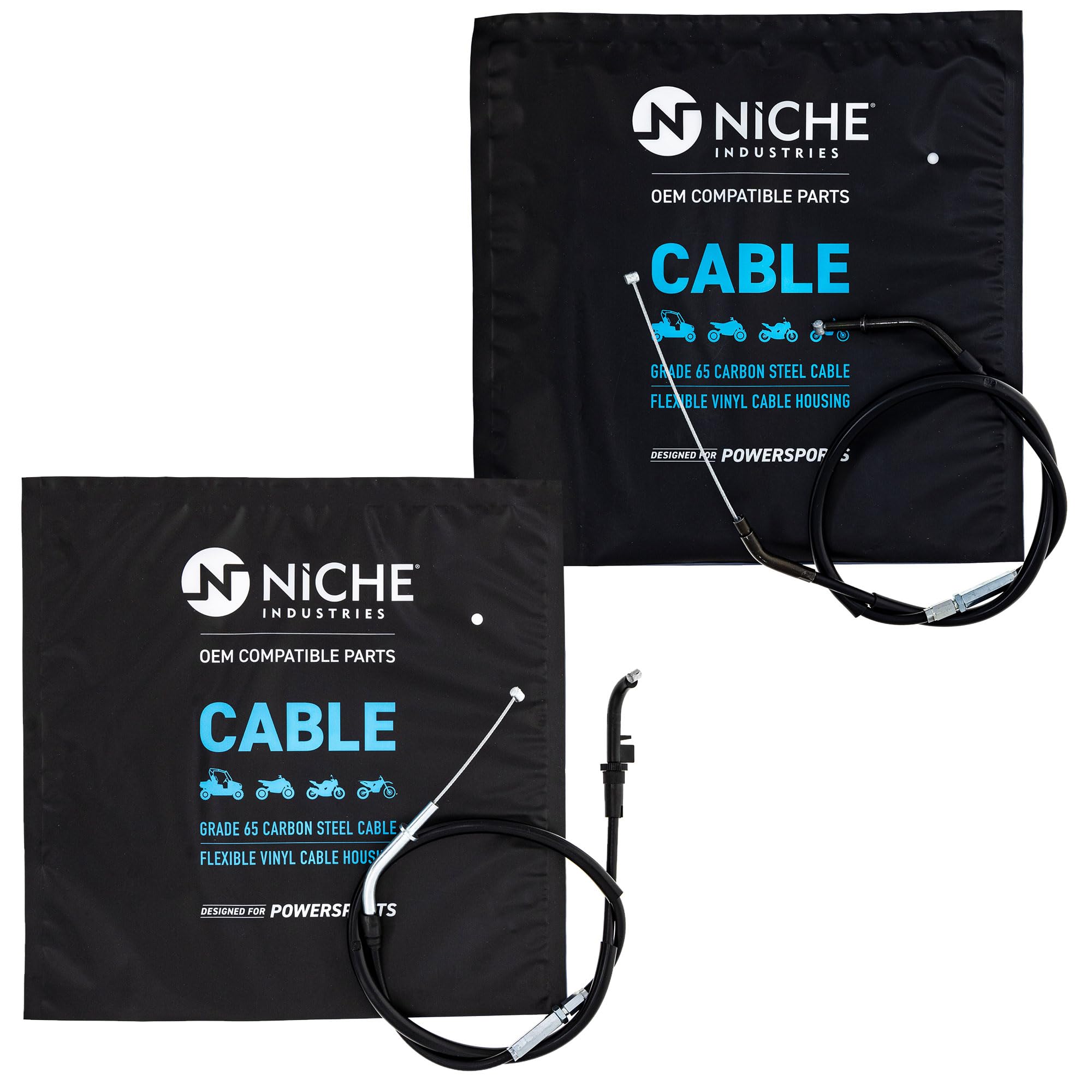 Amazon.com: NICHE Push Pull Throttle Cable Set for Kawasaki Ninja
