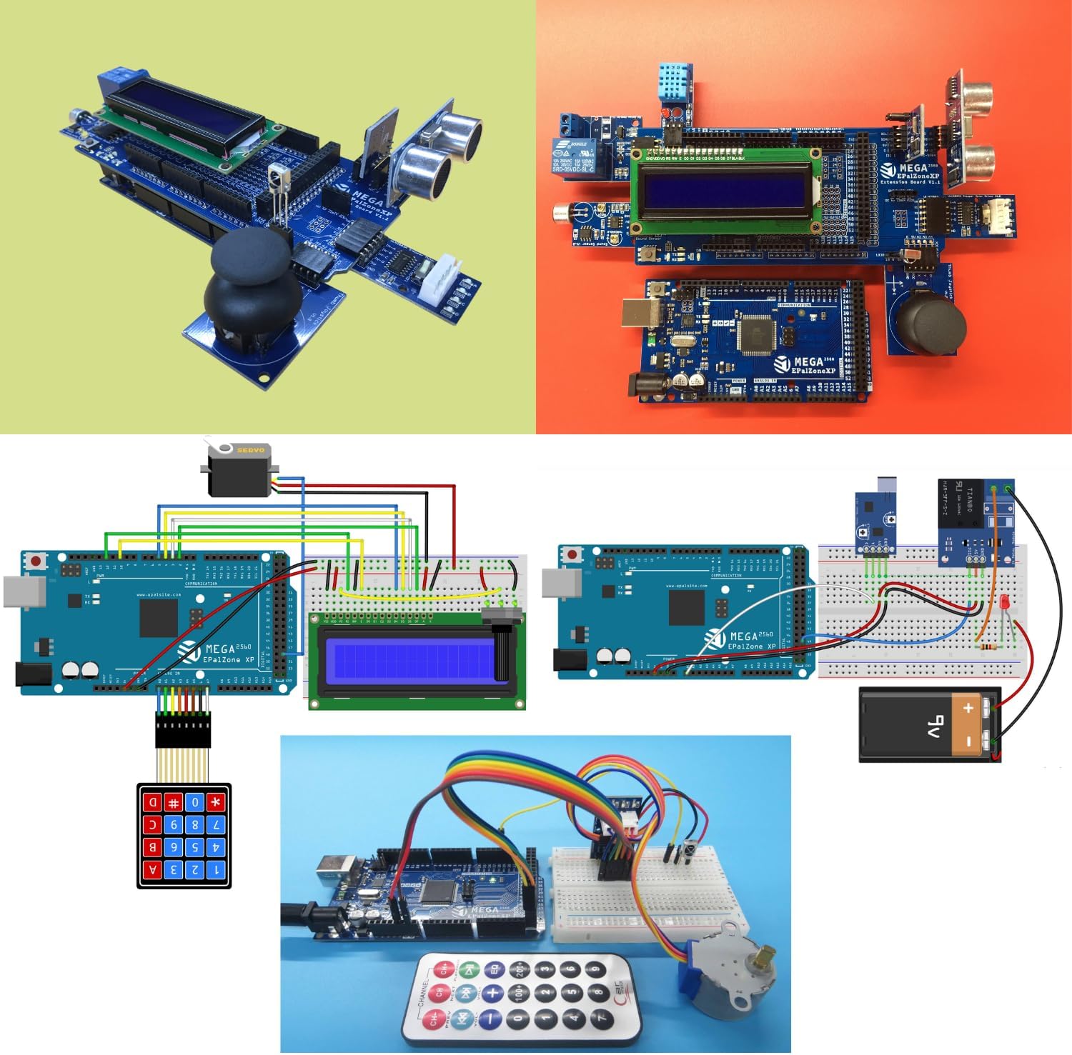 Starter Kit Compatible with Arduino Uno R3 or MEGA 2560 R3, The Most Detailed Explained 50+ Lessons, Plus 40+ Background Knowledge Articles (Ultimate Kit-with Compatible MEGA2560 R3)