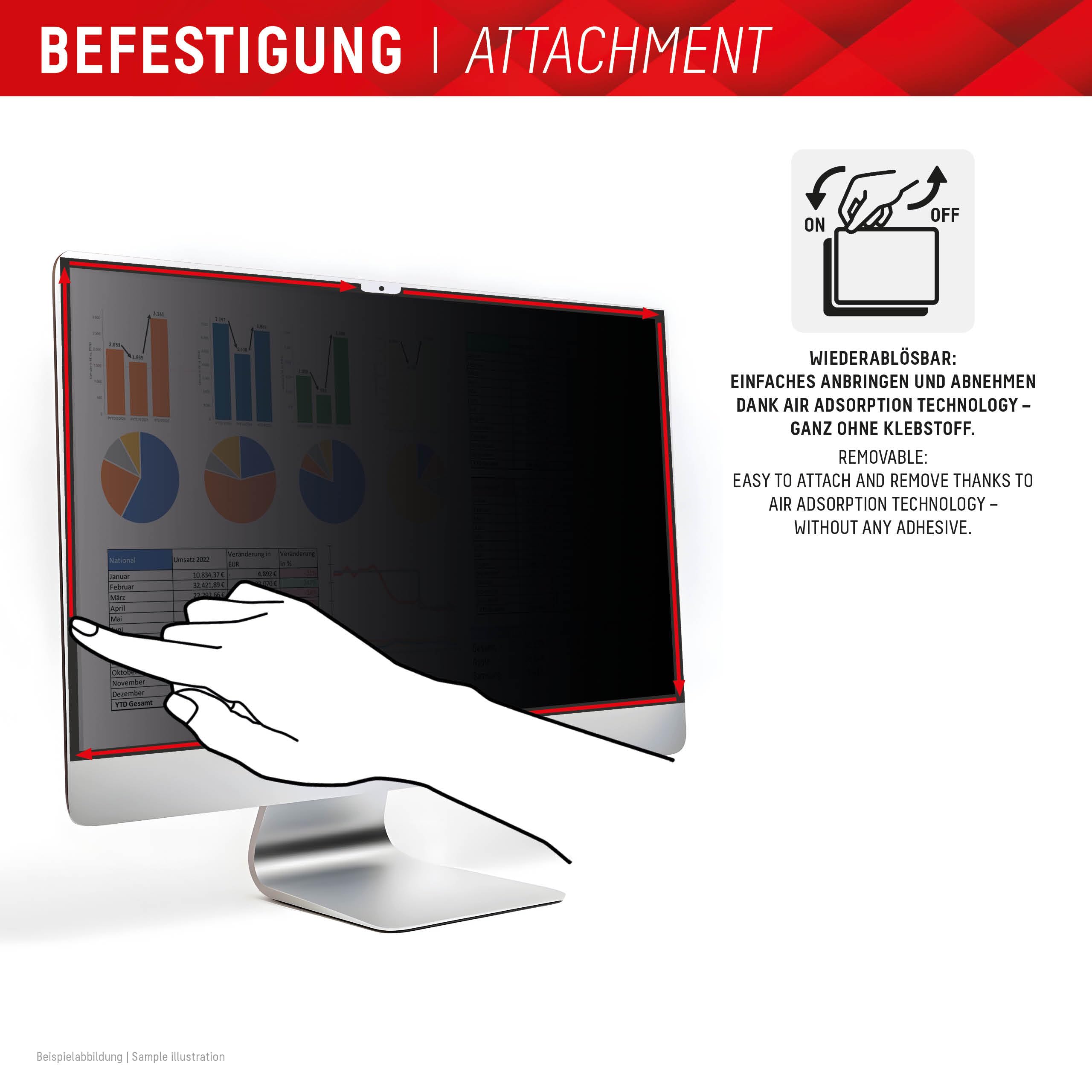 Displex PRIVACY SAFE Magnetischer 2-Wege Blickschutzfilter für Apple iMac 24" M1 (2021)/ M3 (2023)/ M4 (2024)