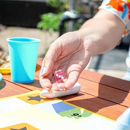 Miniatura 155 de Juego de 36 dados mini de 0.472 in, 6 caras, juego de dados con patrón de perlas, 6 dados estándar para Yahtzee, Bunco o enseñanza de matemáticas