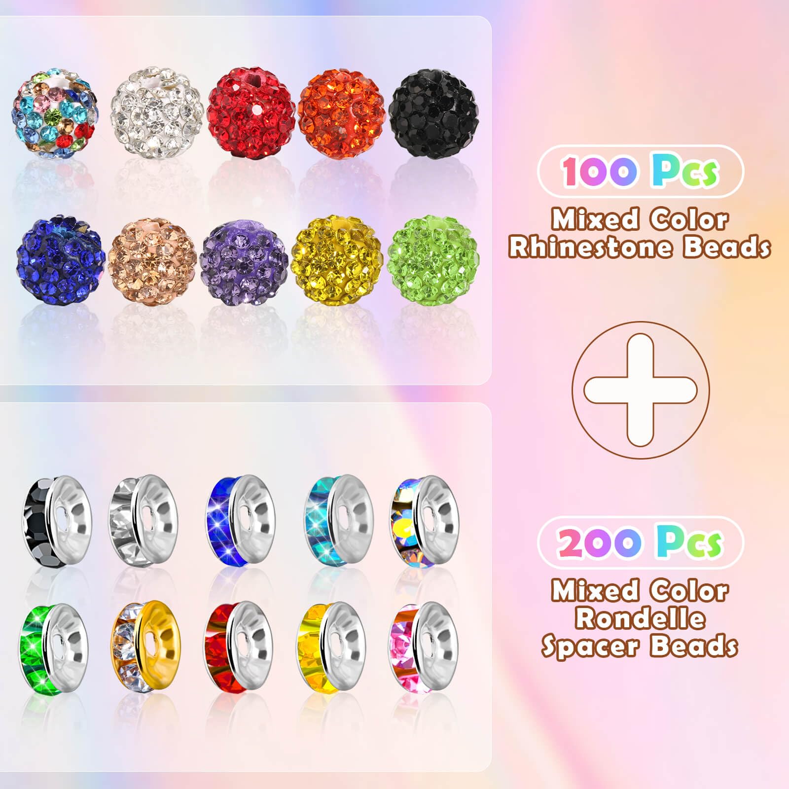 Amazon.co.jp: ROADPLUM クラフト用ラインストーンビーズ300個セット 