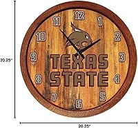 Vista 188 de The Fan-Brand NCAA Oklahoma Sooners: Faux Barrel Top Wall Clock Sports Team Bar Sign Décor - Home Man Cave, Party Decoration - Made On Demand