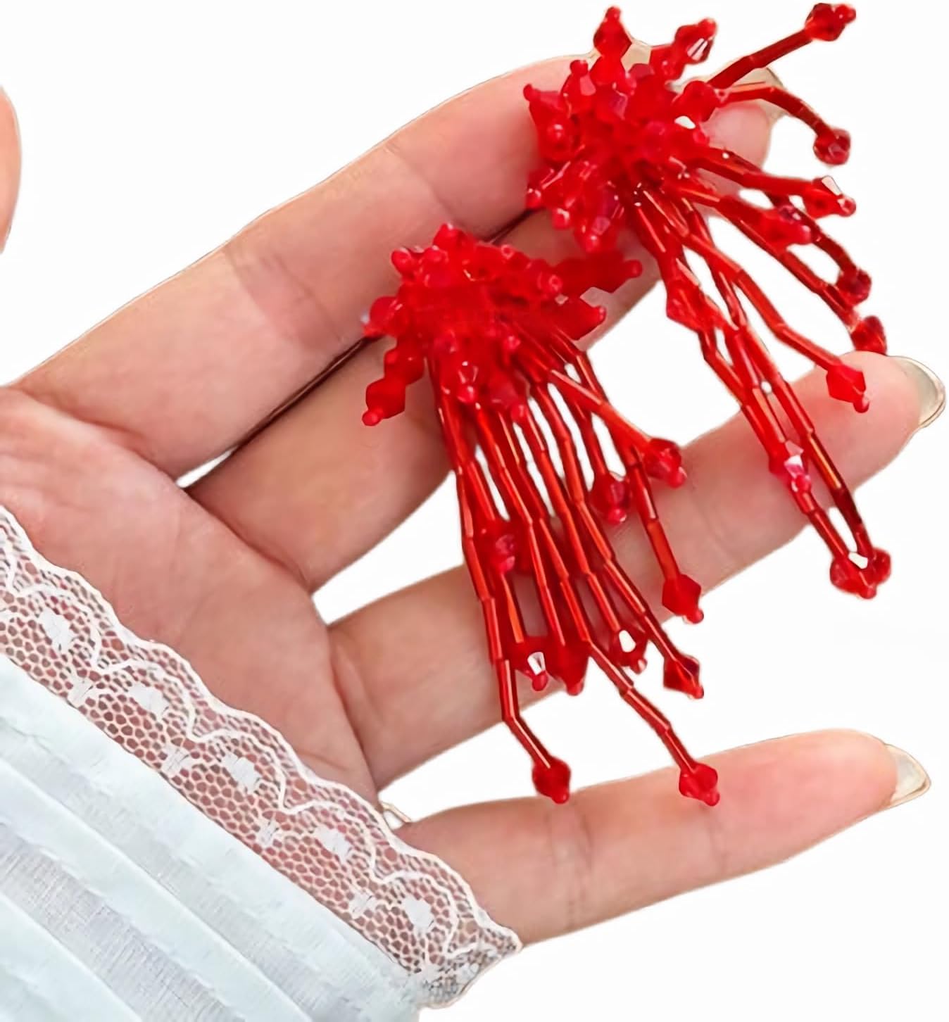 Tribal Boho Beaded Tassel Earrings – Fringe Statement Jewelry