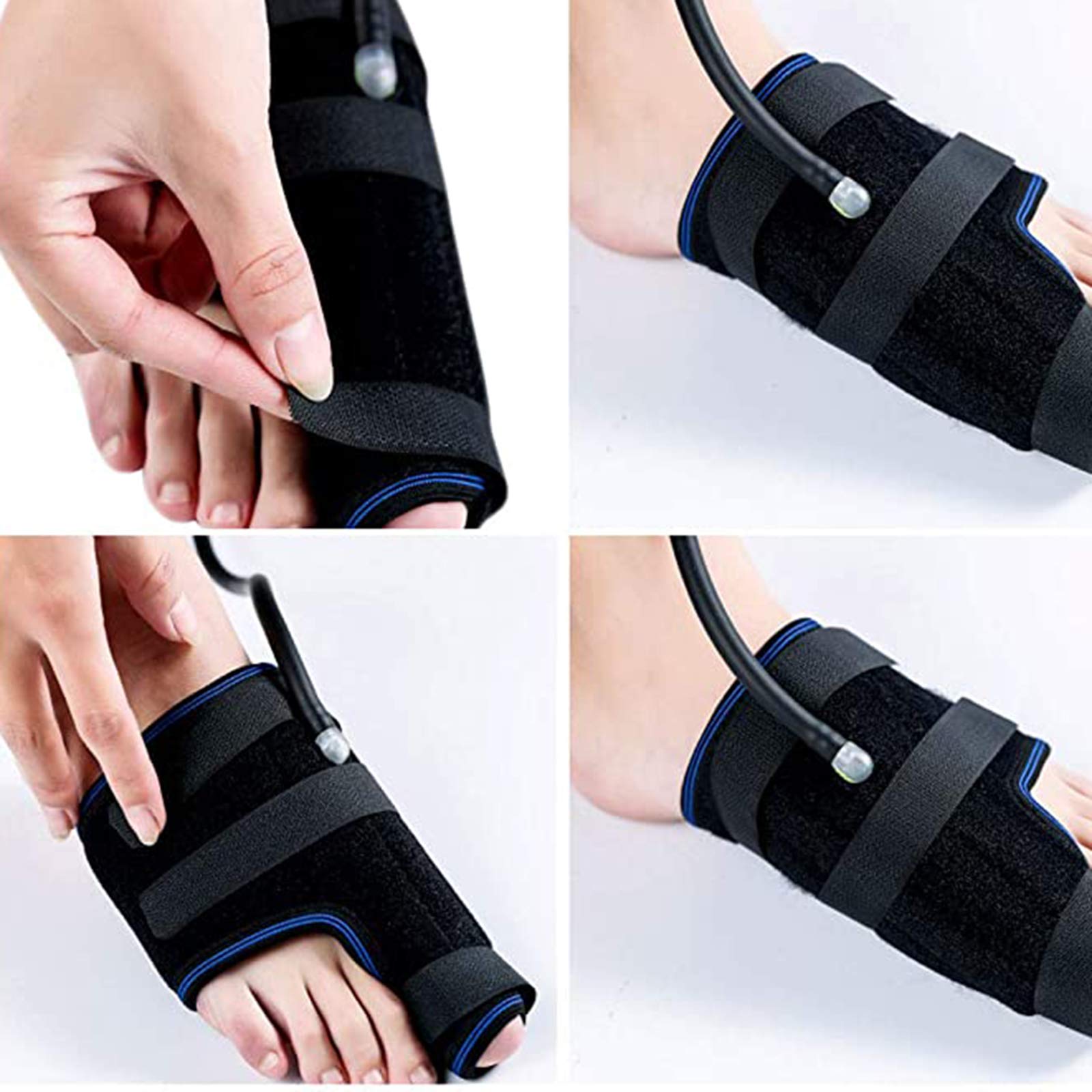 1 Par De Pulgar En Valgo Ortopédico, Soporte Neumático para Enderezar El Dedo del Pie, Presión Barométrica Controlable,Rosado