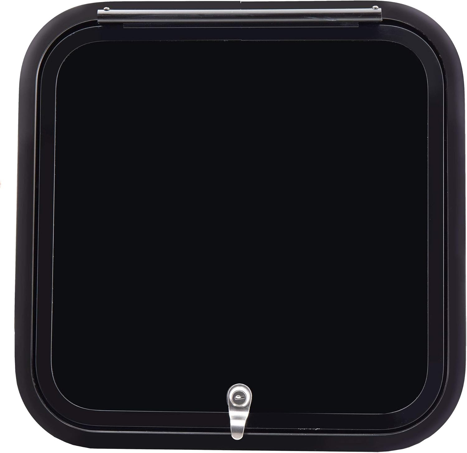 RecPro RV Baggage Door | Rounded Corners | Camper | Compartment Door | Black Fiberglass | 18" H x 18" W | Made in America