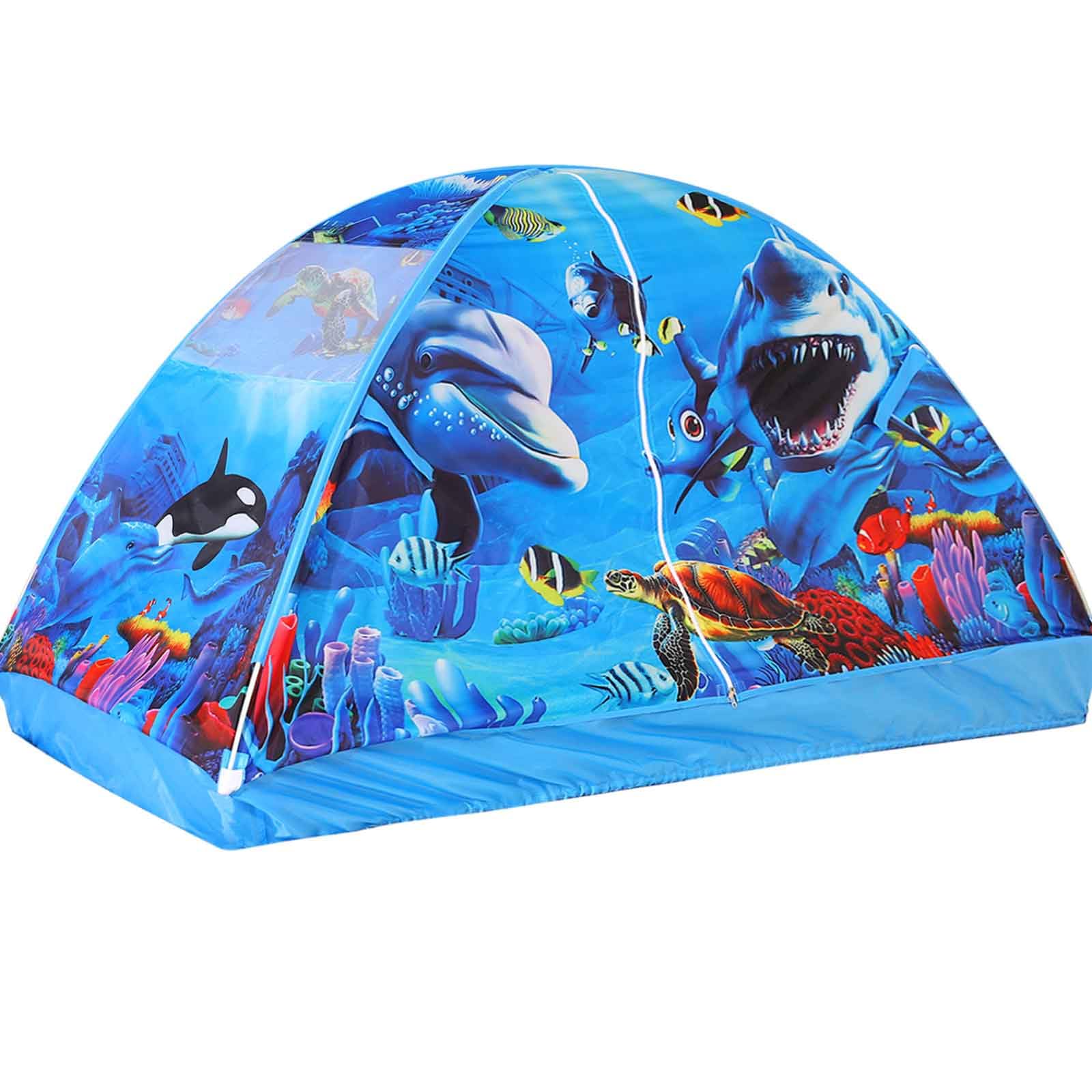 Kid Bed Tent -Twin Play Tent Dream Playhouse for Bedroom Decor Indoor Games Twin Size Bed Canopy by CRAWLBO