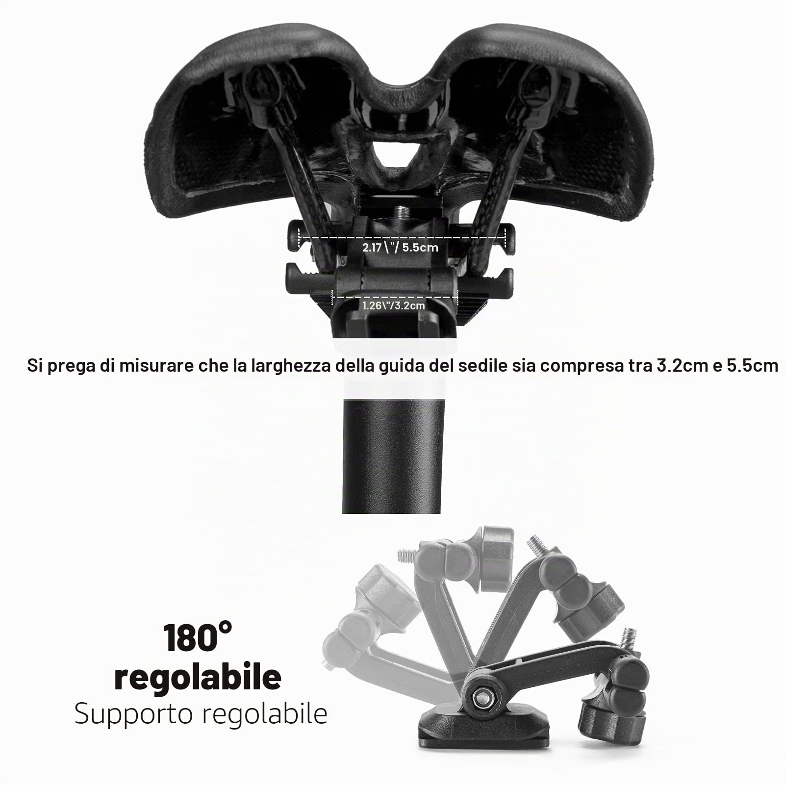 ROCKBROS Borsa da Sella per Bicicletta 1,5L, Borsa Sottosella Antigraffio con Portaborraccia, per Bici da Corsa, MTB, Pieghevole Bici