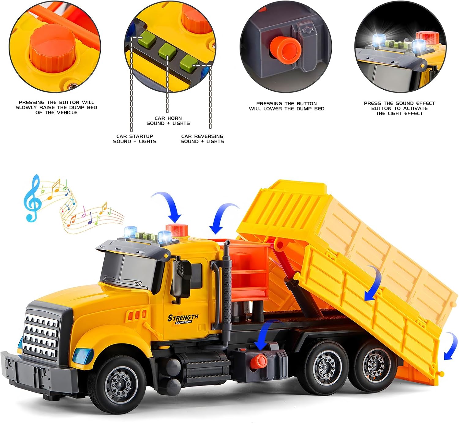 2Pcs Large-Size Construction Engineering Truck Toy Set,Lifting Arm Crane & Lifting Transport Truck Construction Toys,for 3 4 5 6 7 Year old Boys Kids Toddlers Birthday Christmas Gift