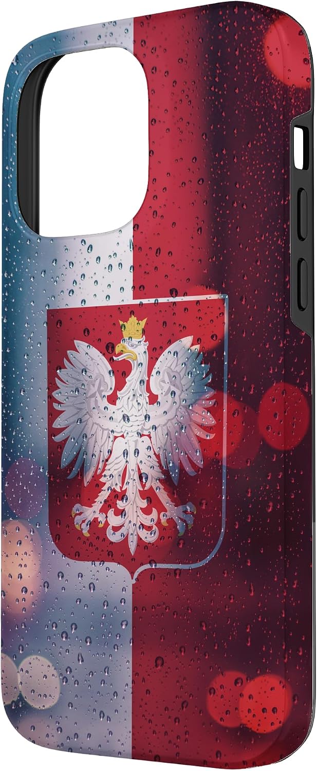 Poland Raindrop Style Flag - Polish Pride Case for iPhone 14 Pro Max