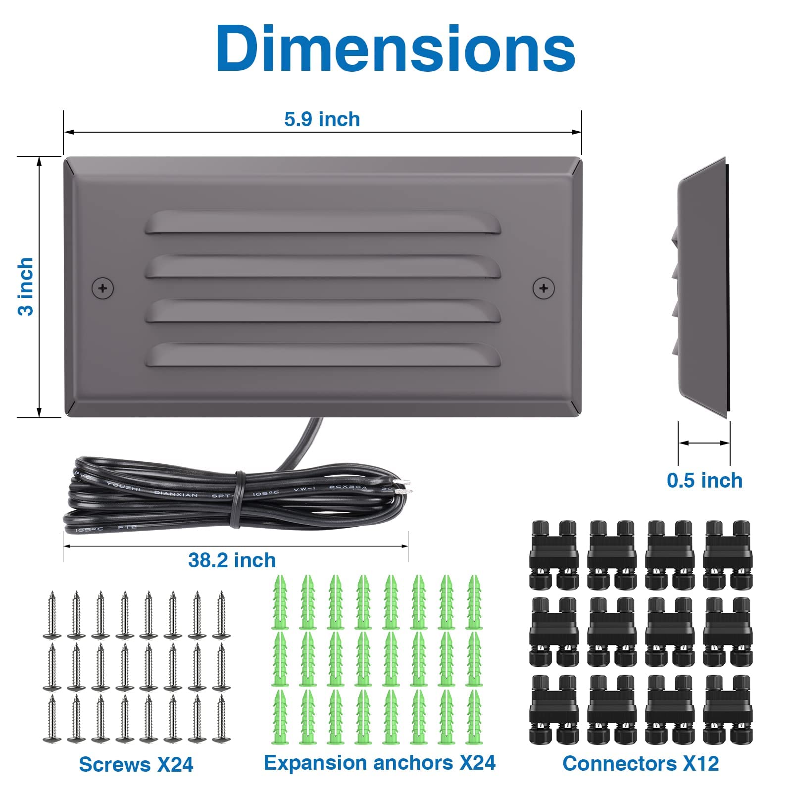 Buy SUNVIE Low Voltage Step Lights Outdoor 5W LED Stair Lights with