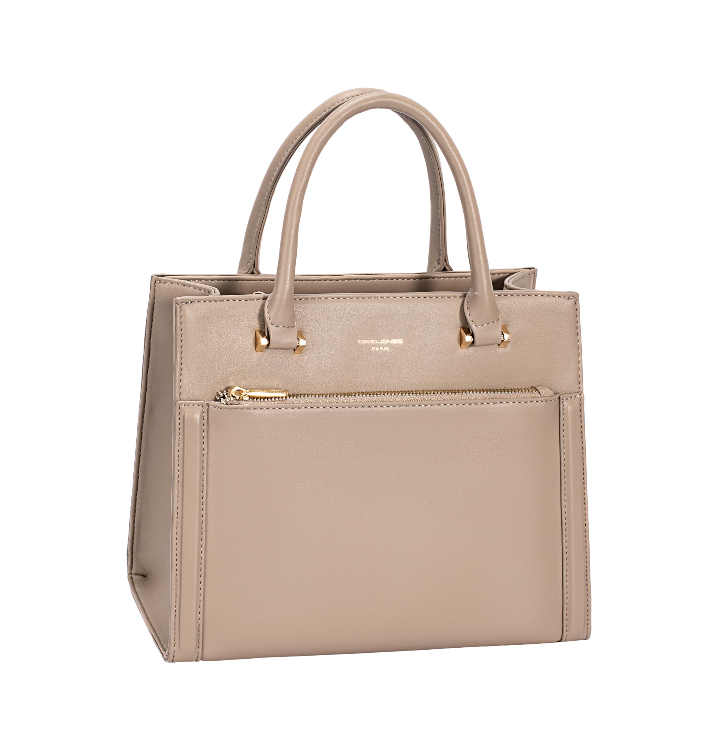 David Jones Paris - Borsa a mano da donna città – Borsa a mano in ecopelle PU – doppio scomparto con tasche multiple – chic classico elegante pratico