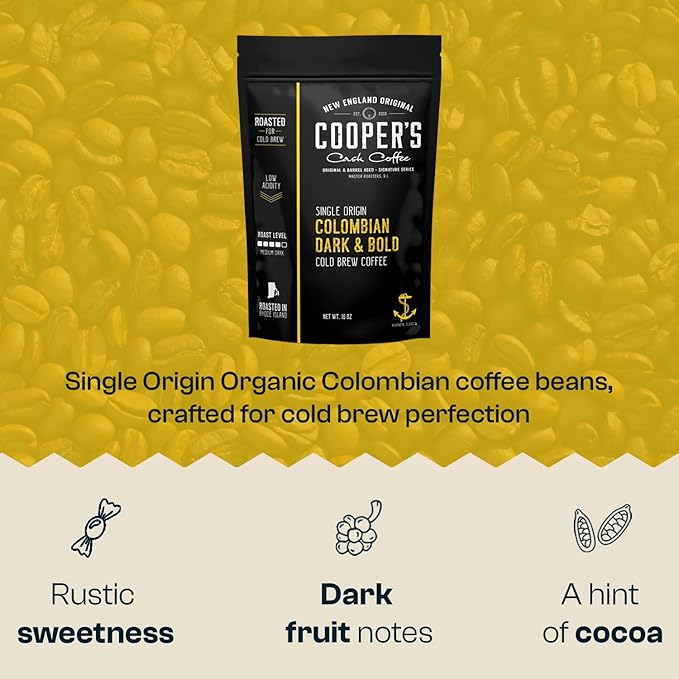 Café Colombiano Orgánico en Grano Tostado Oscuro 1 lb miniatura 3