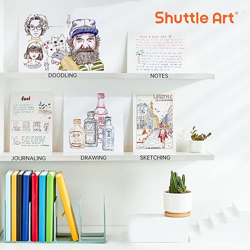 Vista 24 de Shuttle Art Bolígrafos retráctiles de tinta de gel pastel, paquete de 11 bolígrafos de tinta negra, bonitos bolígrafos de 0.020 in de punta fina 11