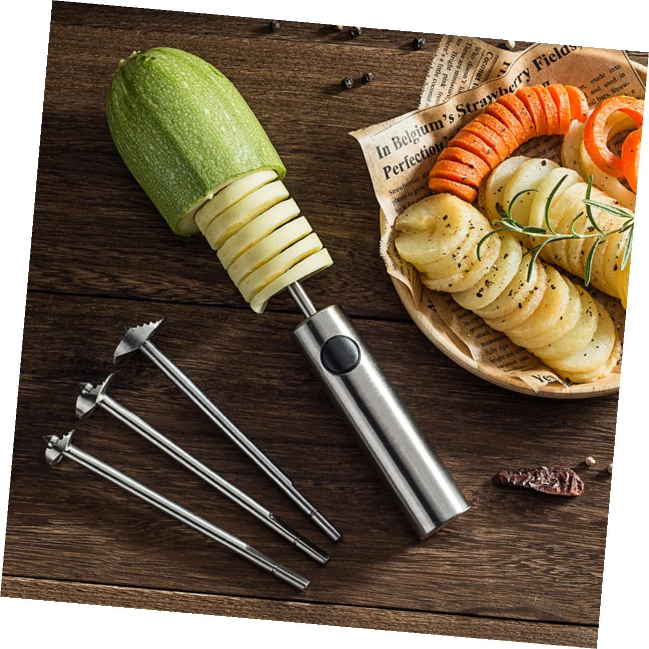 Stainless Steel Vegetable Core Remover Kitchen Tool Practical Rotating Fruit Corer for Extraction and Efficient Kitchen Use