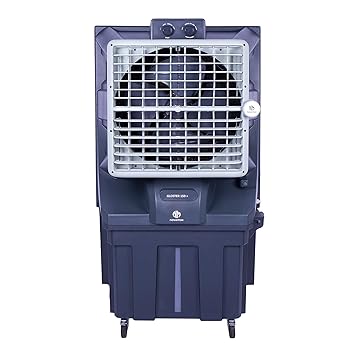 Novamax Gloster 150 Plus Air Cooler with Auto-Swing Technology, High-Density Honeycomb Cooling Pads, Powerful Air Throw With 4-Way Air Deflection, 3-Speed Control & Auto Water Refill Sys. (150L, Grey)