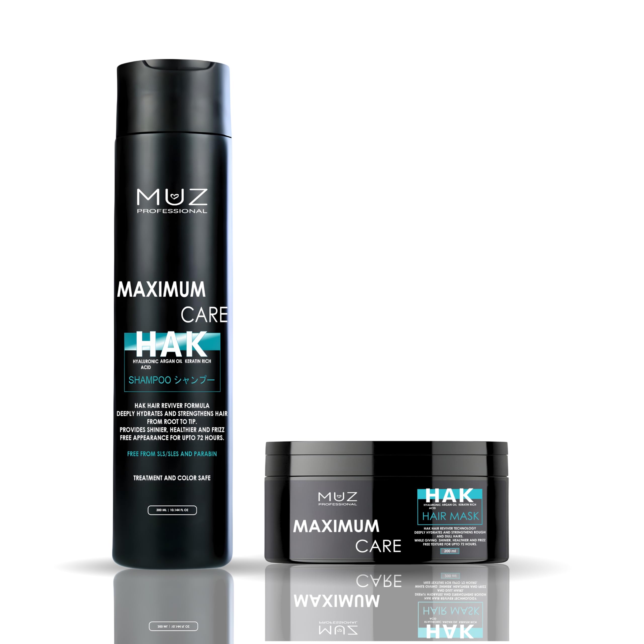 Maximum Care Shampoo and Hair mask Combo (300 ml+200 ml) Sulphate and Parabin Free I for Dull, Frizzy and Chemically Treated Hairs I Provides Hydration and Strength-image-15
