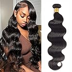 12A Human Hair Bundles Body Wave One Bundle 100% Unprocessed Brazilian Virgin Hair Bundles Double Weft Weave Body Wave Human Hair Natural Black Color (one bundle, 20)
