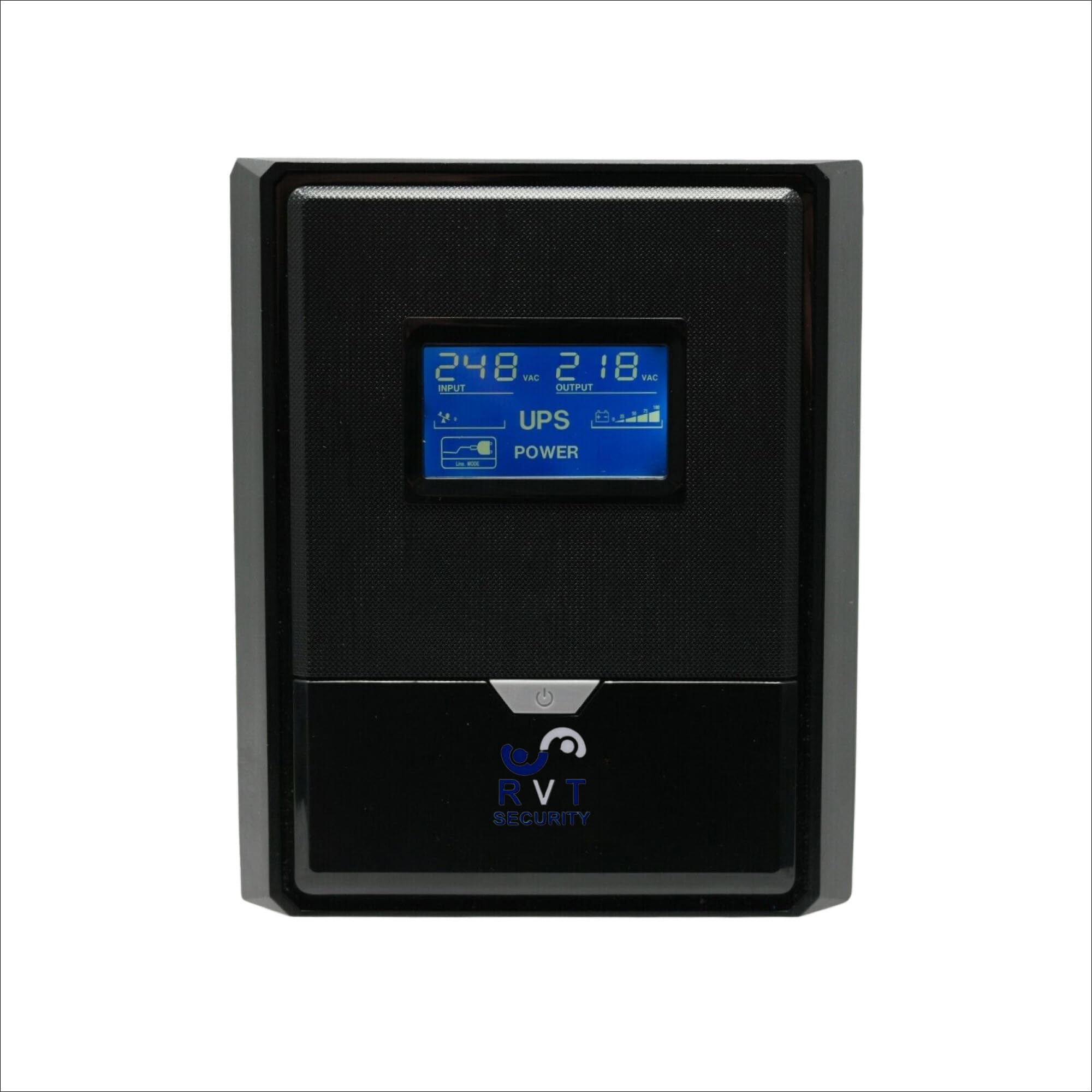 RVT SECURITY - Gruppo Di Continuità Per Casa, TC-2000VA-LCD-1, Apc Ups, Line Interactive Gruppo di Continuità, LCD Con 3 Prese Sciuco, Display Grande E Luminoso, 36,5x14x16,5 cm, 12,6KG