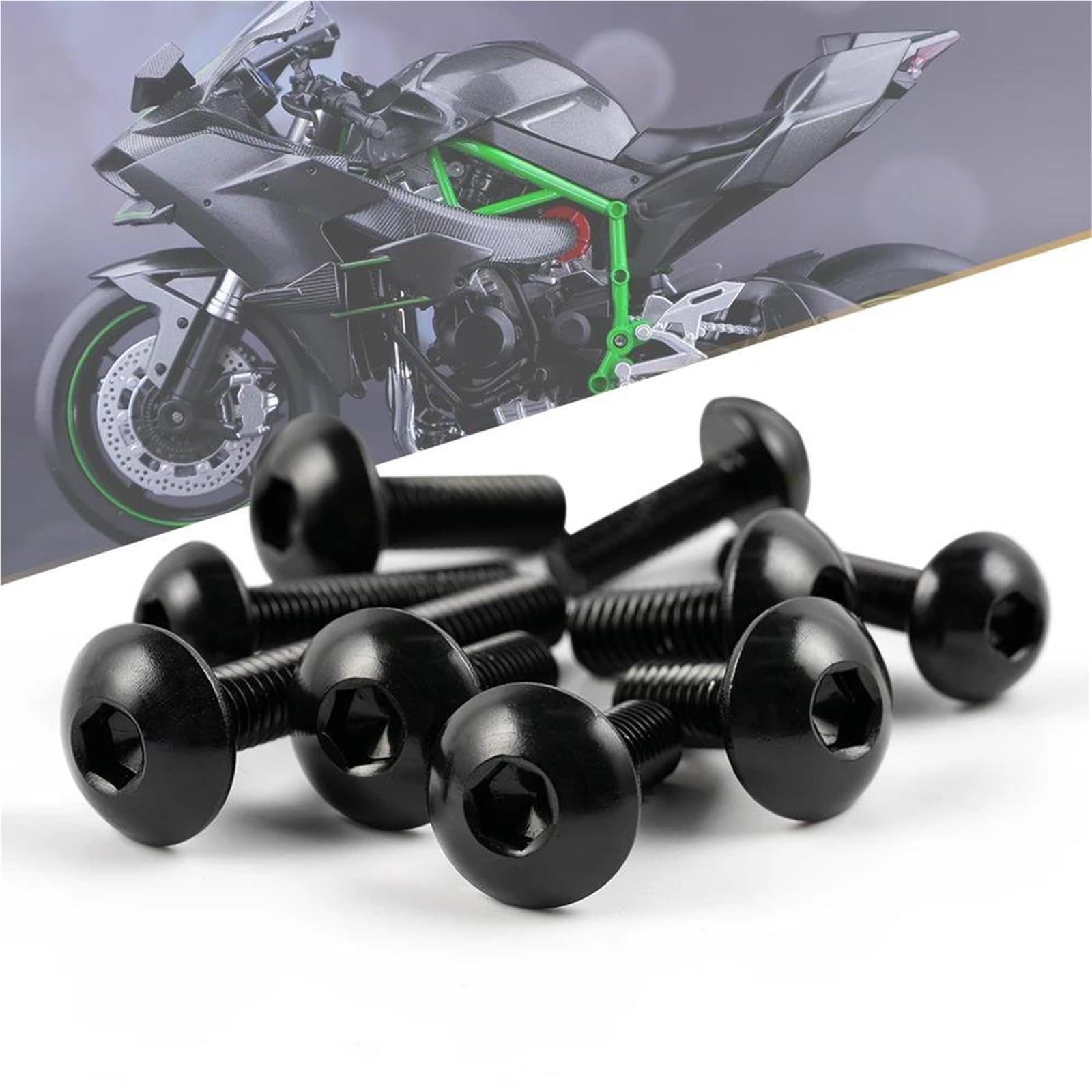 Dadi Per Parabrezza Moto Viti Kit Di Bulloni Per Carenatura Da 190 Pezzi Per CBR1000F Per CBR1000RR Per CBR125R Per CBR500R Per CBR600 F F2 F3 F4 F4i Bulloni Viti Dadi Clip(Verde)