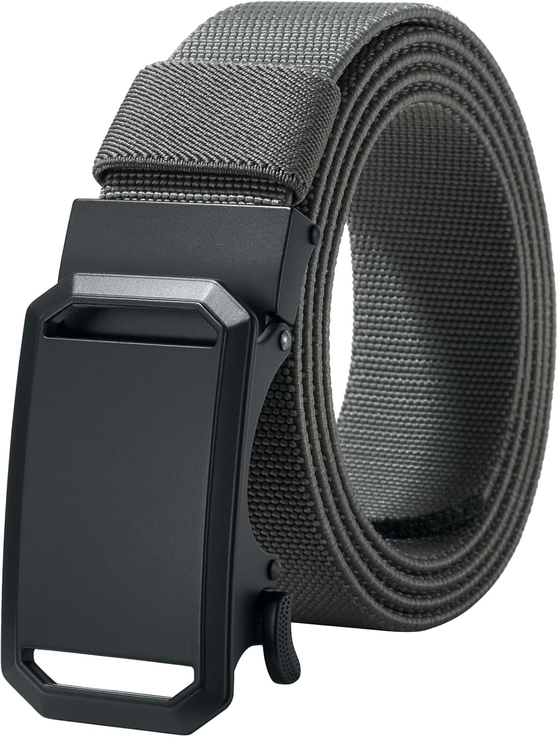 LionVII Ratchet Elastic Stretch Belts, 1 3/8" Belt for Men with Automatic Buckle for Men, Adjustable Trim to Fit 27-49" Waist