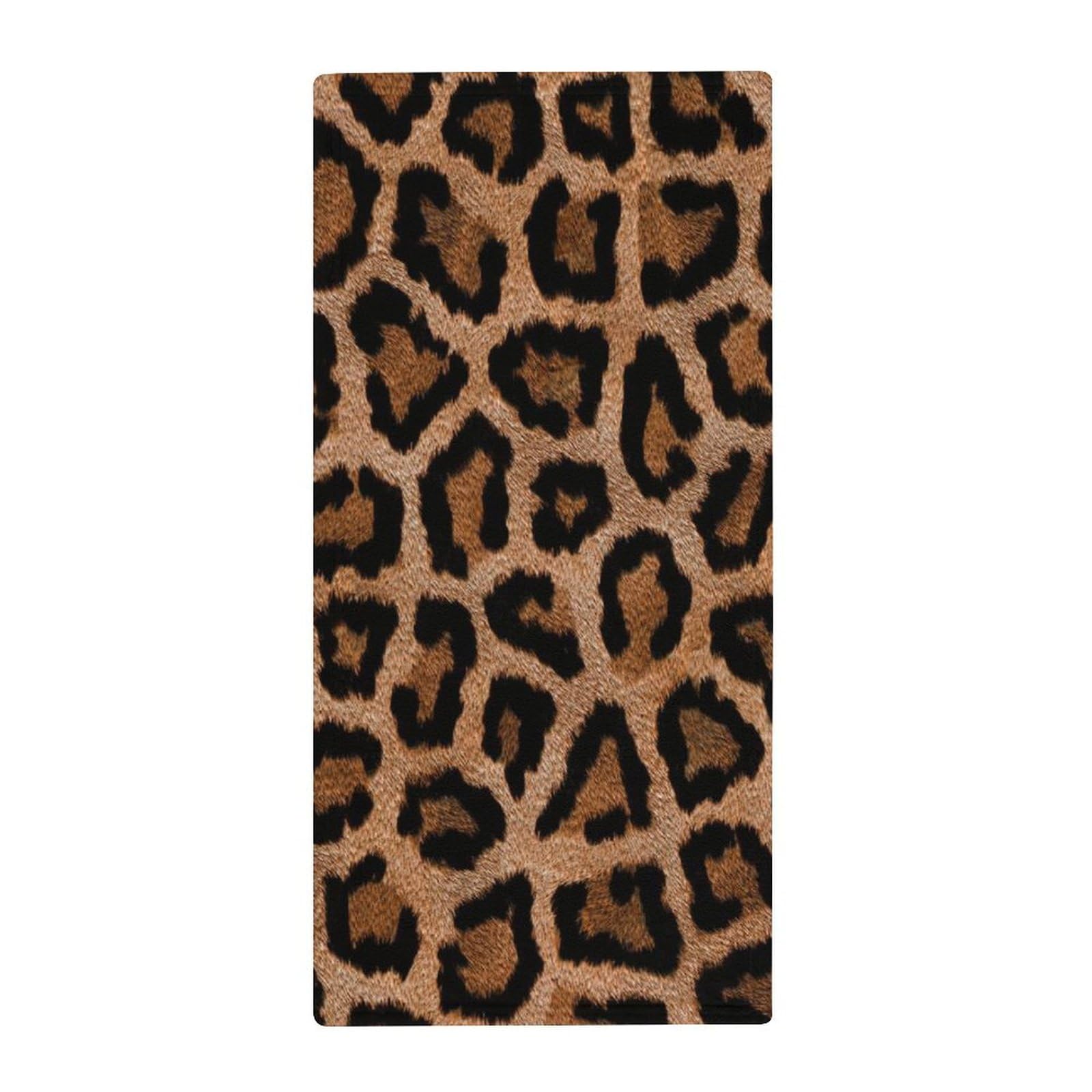 Cool Cheetah Leopard Pattern Coral Fleece Towel Fast Dry Super Absorbent Washcloths for Beach Bath Pool Gym Yoga
