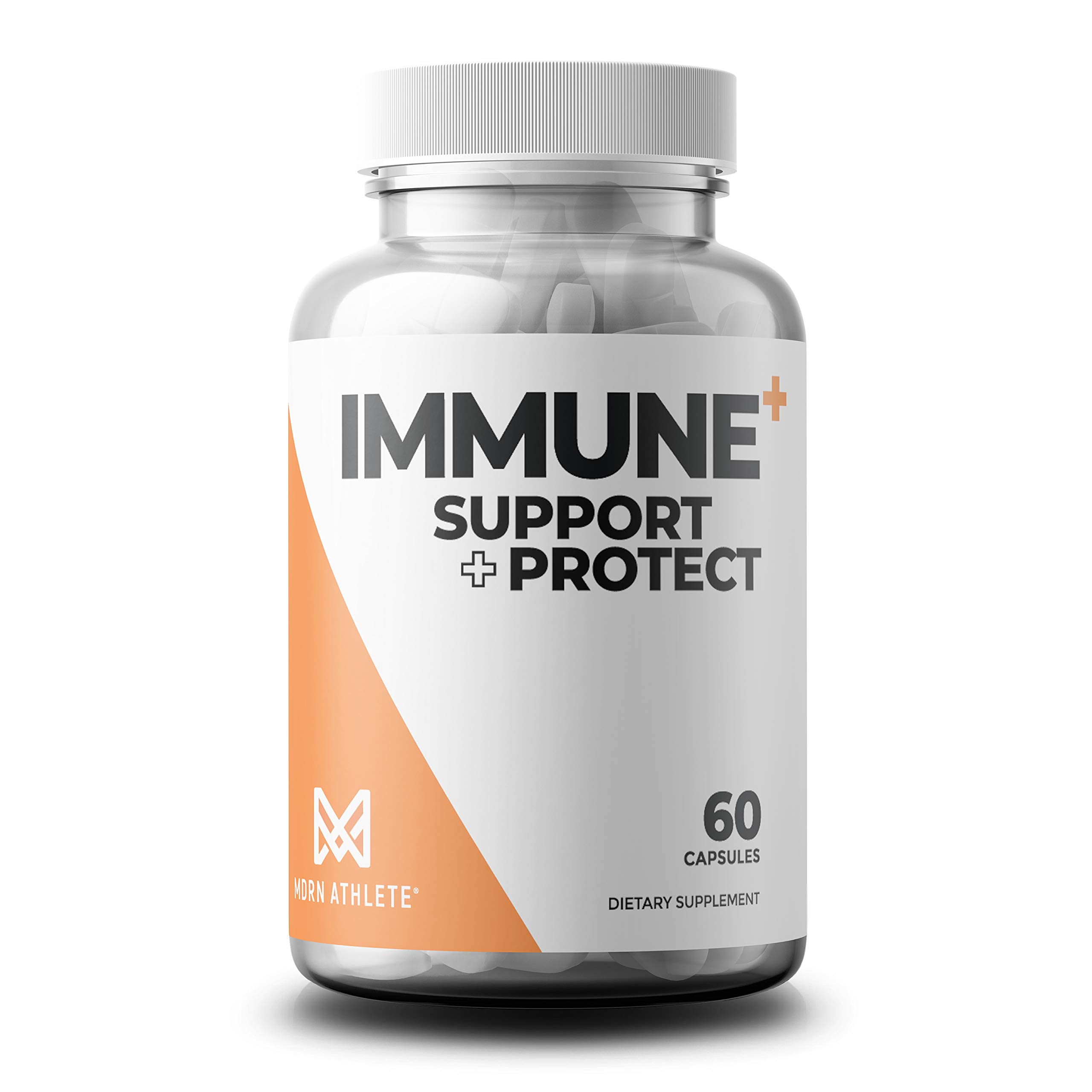 MDRN Athlete Immune+ | 7 in 1 Immune Support & Booster | Vitamin C | Reishi Mushroom | Zinc | Vitamin D | Emergency C | Echinacea | Cold and Flu Season | All Natural Formula | 30 Day Supply