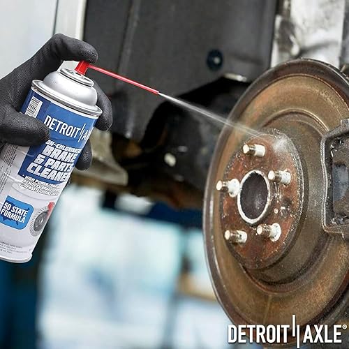 Miniatura 5 de Detroit Axle - Botella limpiadora de piezas de frenos no cloradas, espray de alta potencia de 10 onzas, juego de 6 piezas
