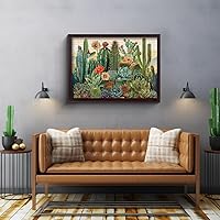 Vista 7 de Vintage Cactus Plant Puzzles for Adults 1000 Pieces and up, PICKFORU Retro Succulents Puzzles as Home Decor, Flower Puzzle for Plant Lovers