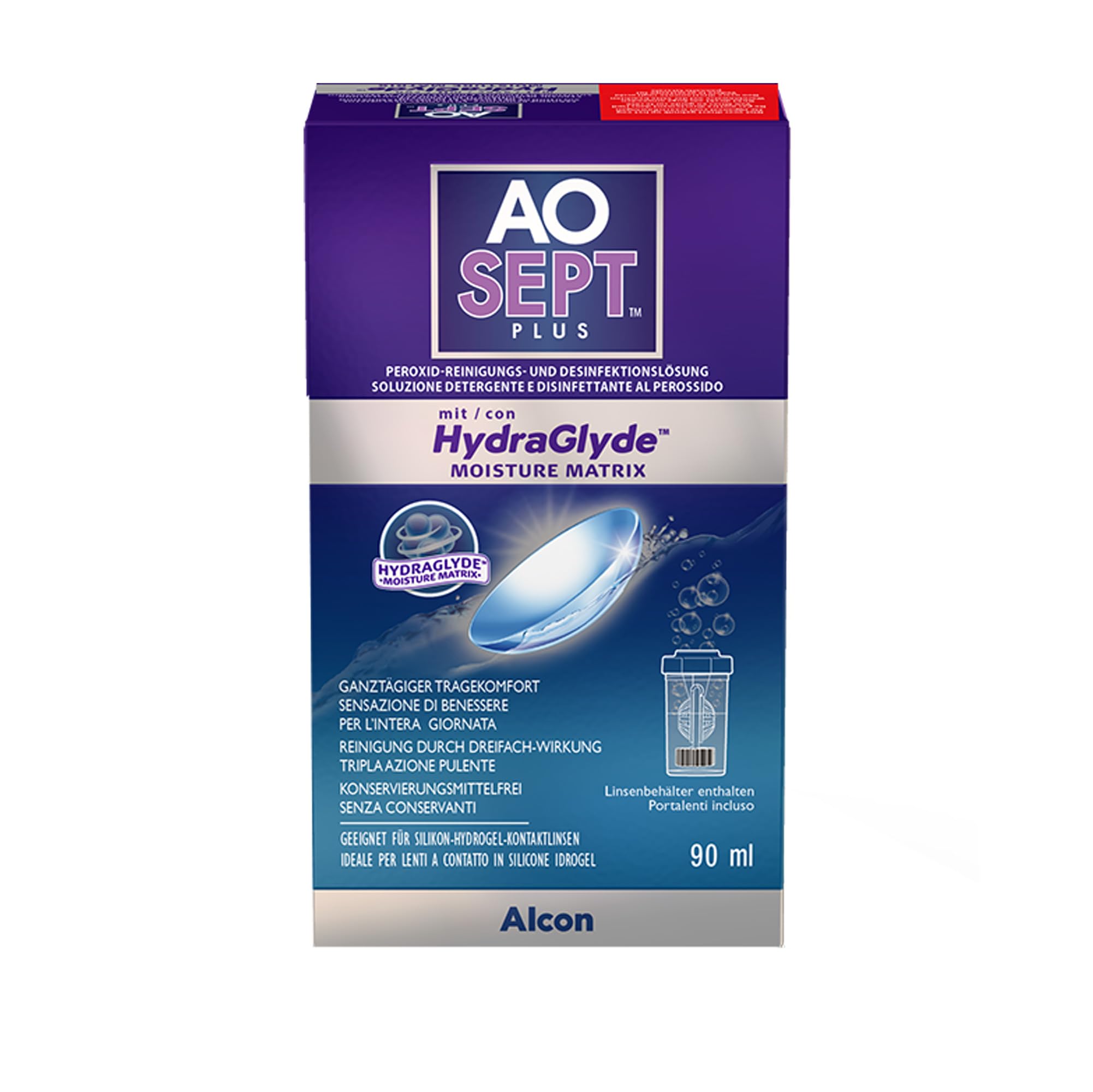 Aosept Plus mit Hydraglyde Pflege-Set 90 ml