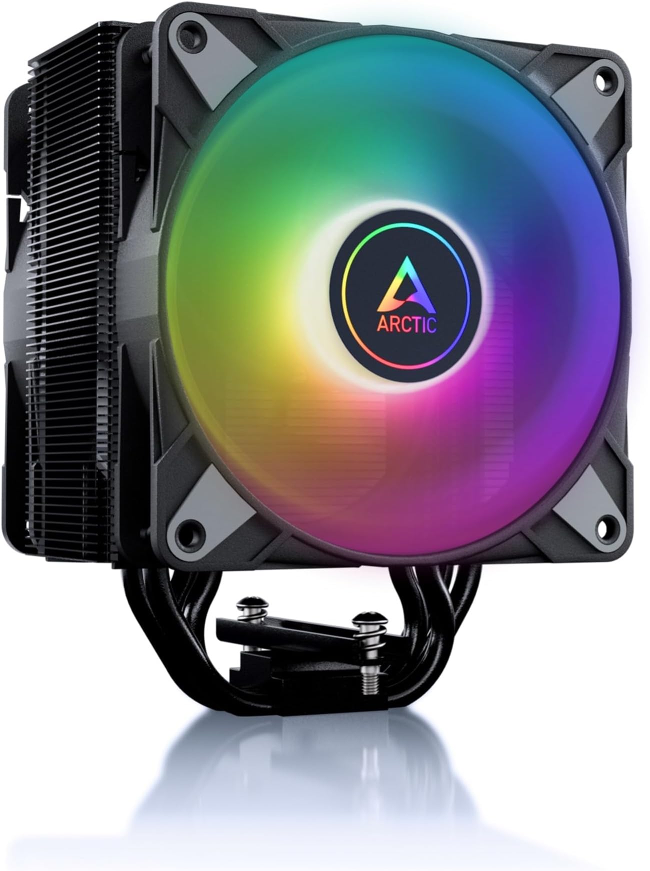 ARCTIC Freezer 36 A-RGB - Single Tower CPU Fan with Push-Pull, Two 120mm P Fans with Optimized Pressure, Fluid Dynamic Bearing, 200-2000 RPM, 4 Heatpipes, Incl. MX-6 - Black