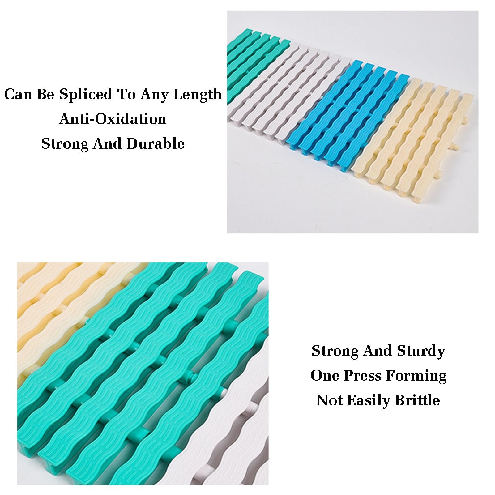 Rejillas para Piscinas, Juego de 6 Rejillas de Drenaje de plástico ABS Duradero para Piscinas, Cubiertas de desbordamiento de 30x100 cm para Drenaje de Agua de baño y Piscina, Sistema de rej