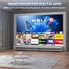 Mini Portable Projector 4K 1080P Full HD Compatible with Android 11 and Netflix, WiFi 6, BT 5.0, 180° Rotation, Small Home Theater Projector with Auto Trapezoidal Correction