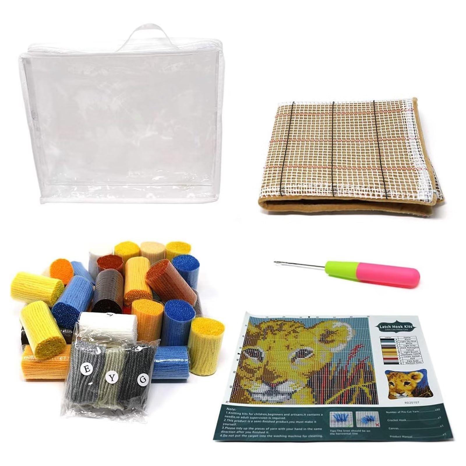 WallustrioaW Knüpfkissen Set - DIY Schneemann Bastelset Für Anfänger