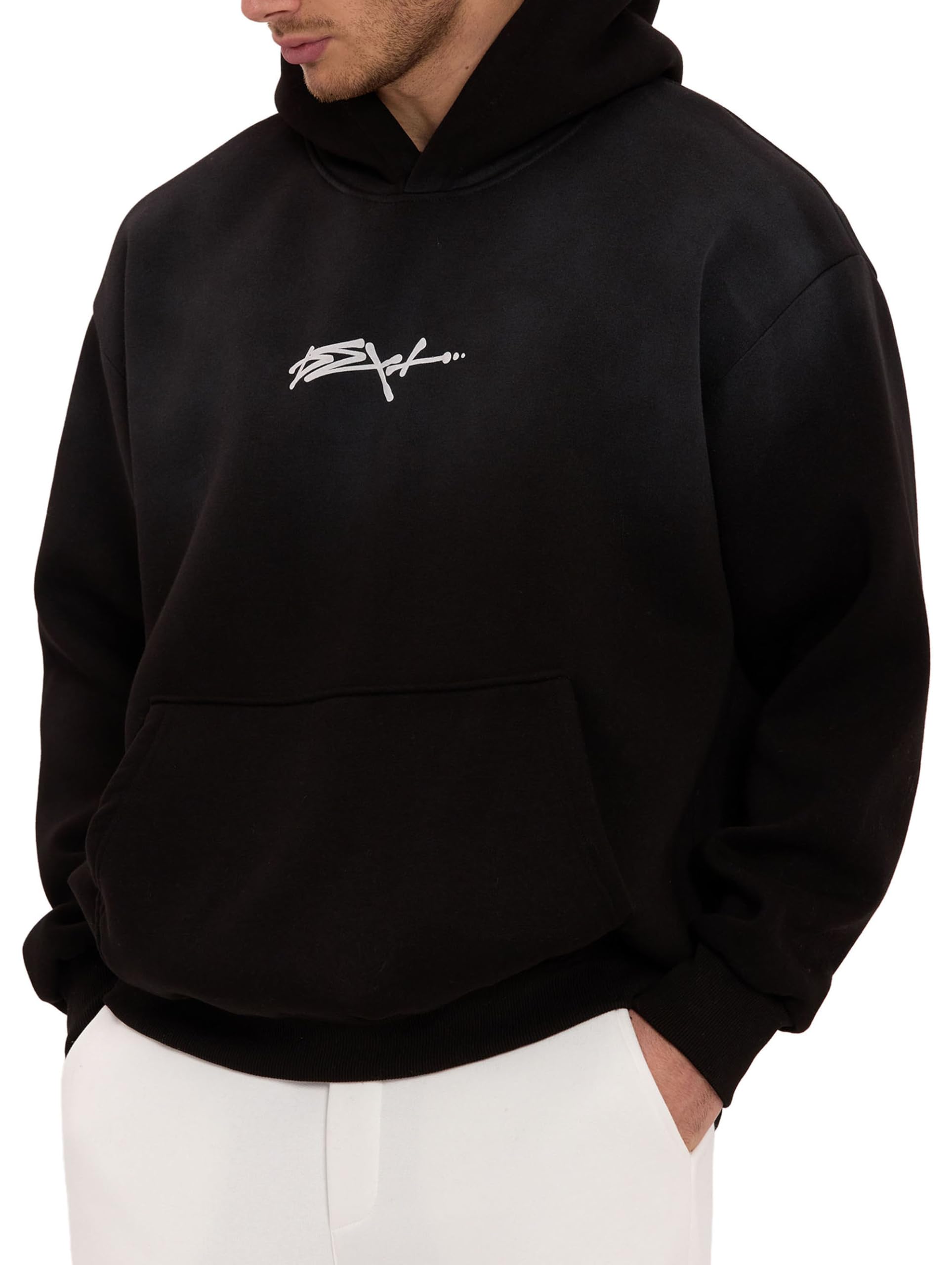 Redbridge by Spruce Sudadera con capucha de gran tamaño con estampado y bolsillo canguro, informal, corte relajado