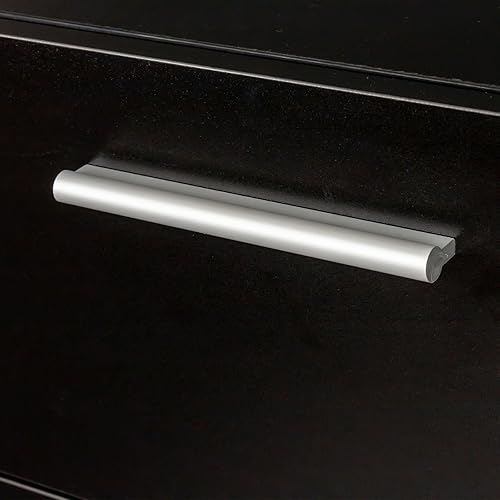 Miniatura 8 de Karl home Cómoda negra para dormitorio con 8 cajones, cómoda larga con almacenamiento, cómoda de madera de 47 pulgadas para dormitorio con cajones