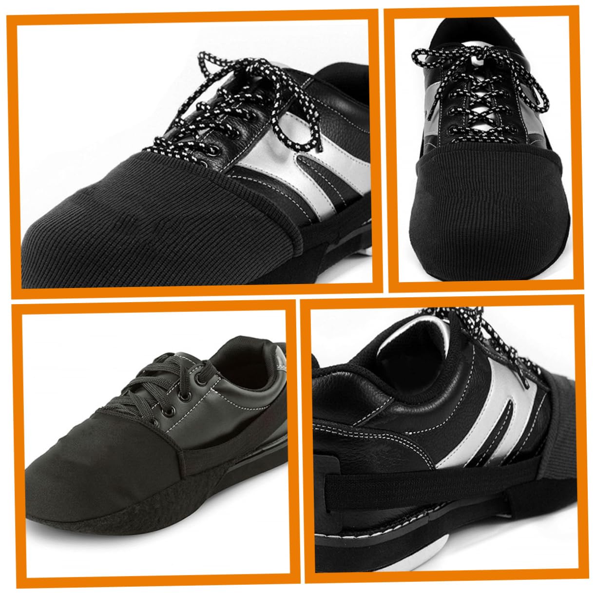 Gogogmee Bowling Shoe Covers Elastic Band Indoor Bowls Equipment Non-Slip Mat Easy to Use