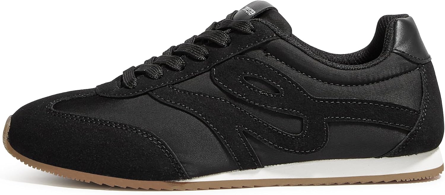 LUCKY STEP Women's Fashion Sneakers Thin Sole Lightweight Retro Athletic Sneakers Casual Lace Up Tennis Shoes Walking Footwear