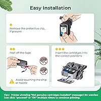 Vista 6 de COLORETTO Cartucho de tinta remanufacturado de repuesto para HP 21XL 22XL para HP Officejet 4315 J3680, Deskjet 3915 3930 D1341 D1420 D1520 D1560
