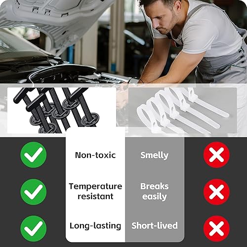 Miniatura 5 de Hebilla universal de nailon para ataduras de cables, nueva actualización 2026 resistente con remache autobloqueante, hebilla multifuncional para