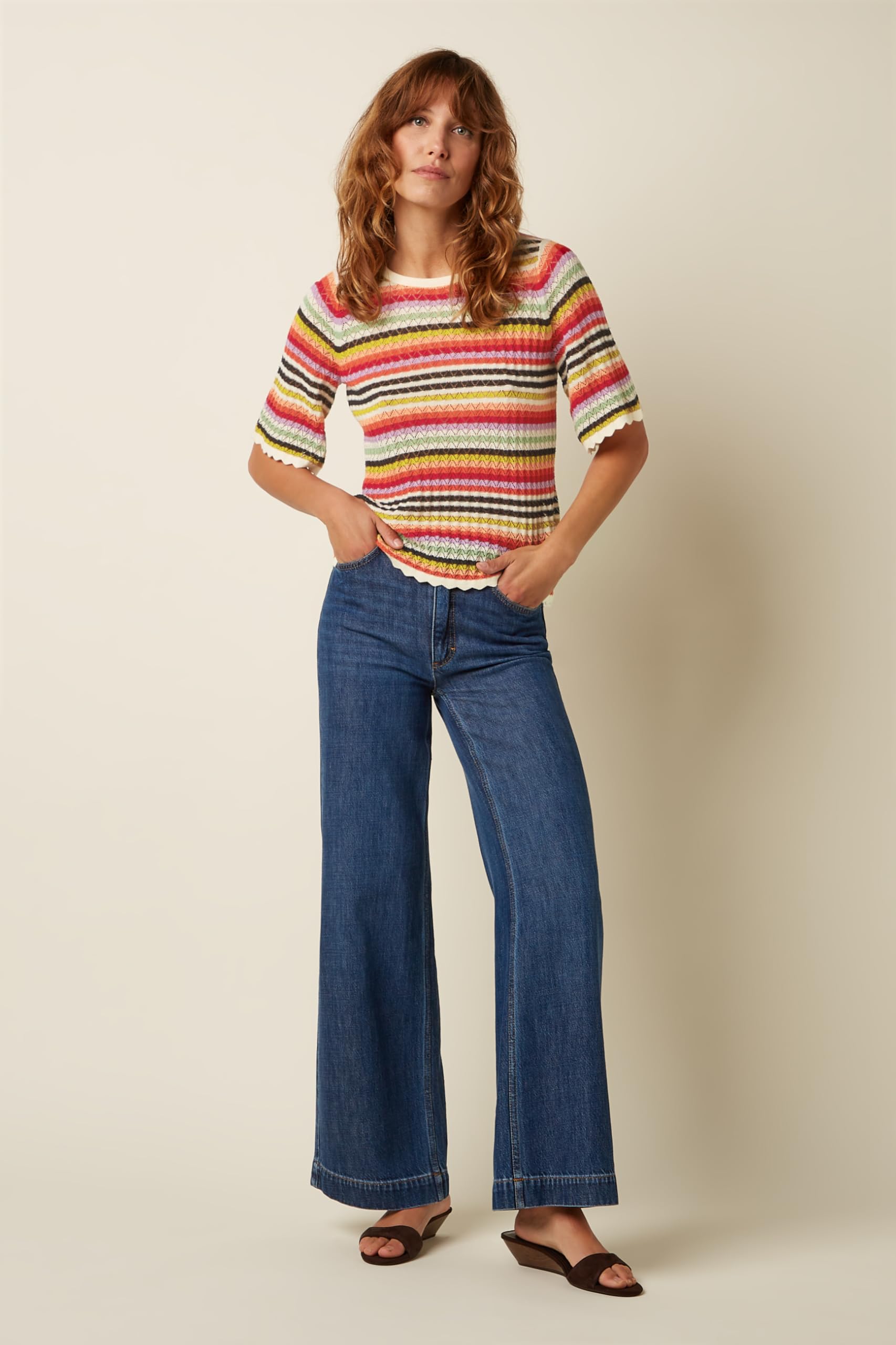 King Louie Top de punto para mujer de algodón orgánico Maree Top Basile