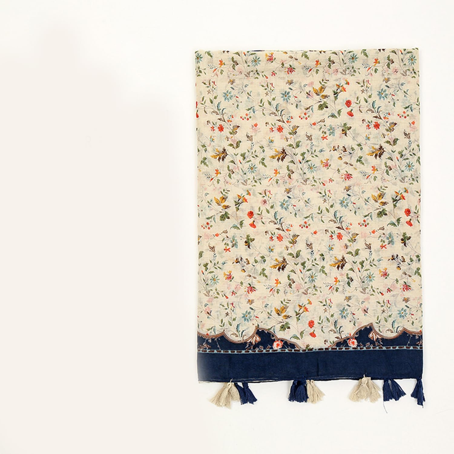 YOUR SMILE Large Boho Scarf for Women Lightweight Floral Printed Scarves Fall Winter Fashion Fringed Shawl wraps - Image 4