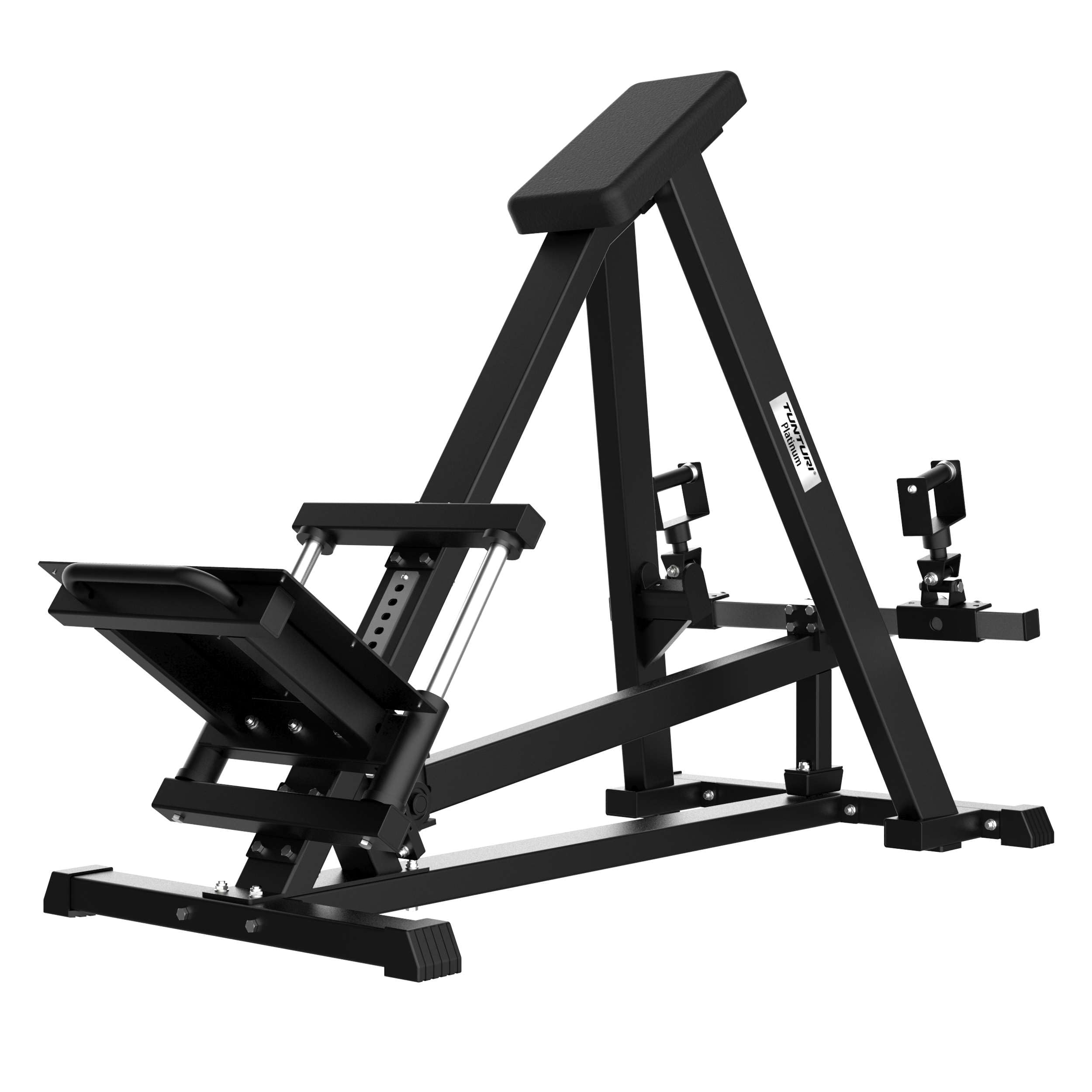 Tunturi Platinum Adjustable T-Bar Row Kraftstation – Fitnessgerät für Rückentraining – Plate Loaded Homegym – Maximal 200 kg Gewicht – V-Serie