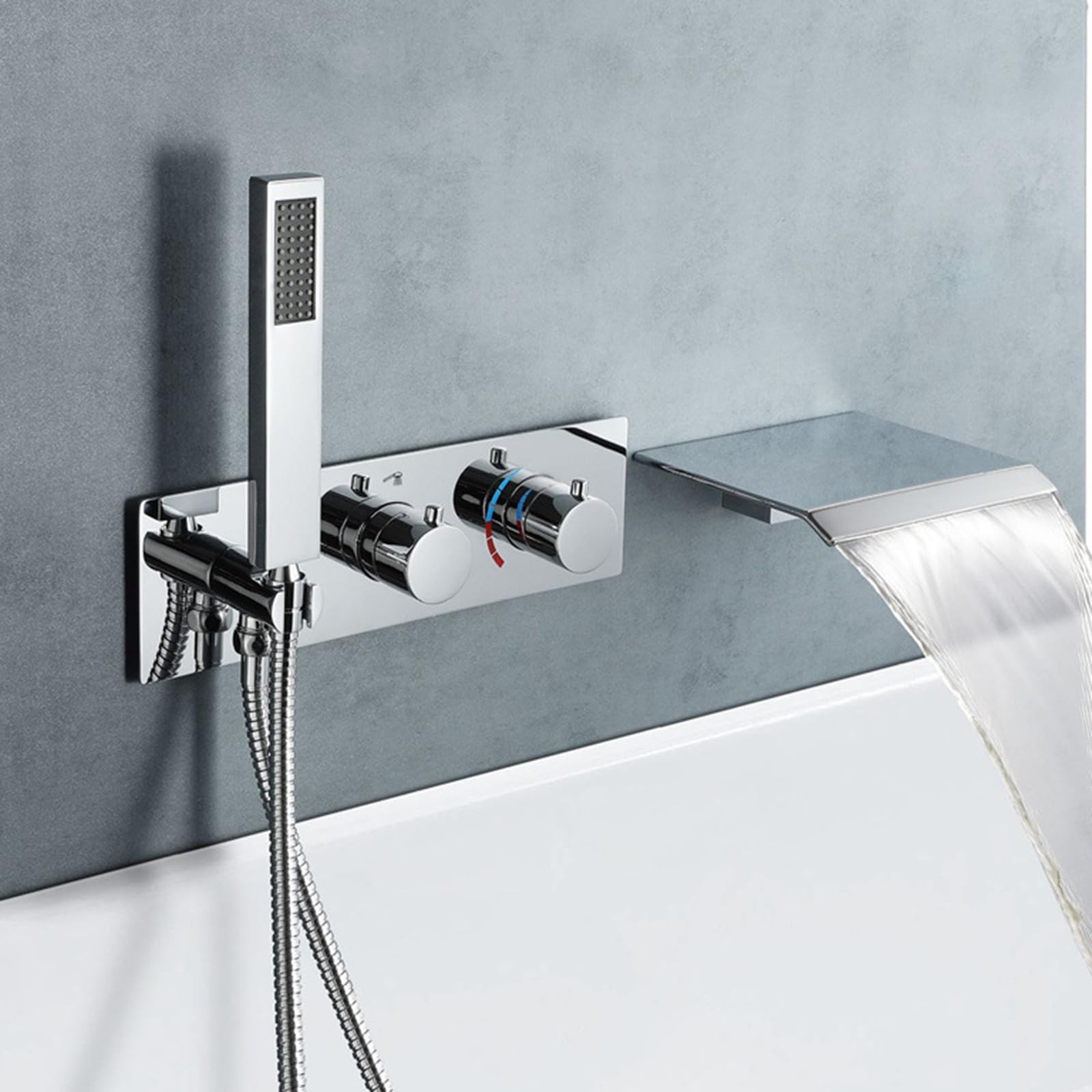 Robinet mitigeur de bain encastré pour optimiser l'espace noir - 8