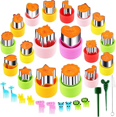 Vegetable Cutter Shapes Sets Mini Size Cutters Small Shaped Cutters Fruit Cutters Kids Food Cutters Pastry Stamps Mold for...