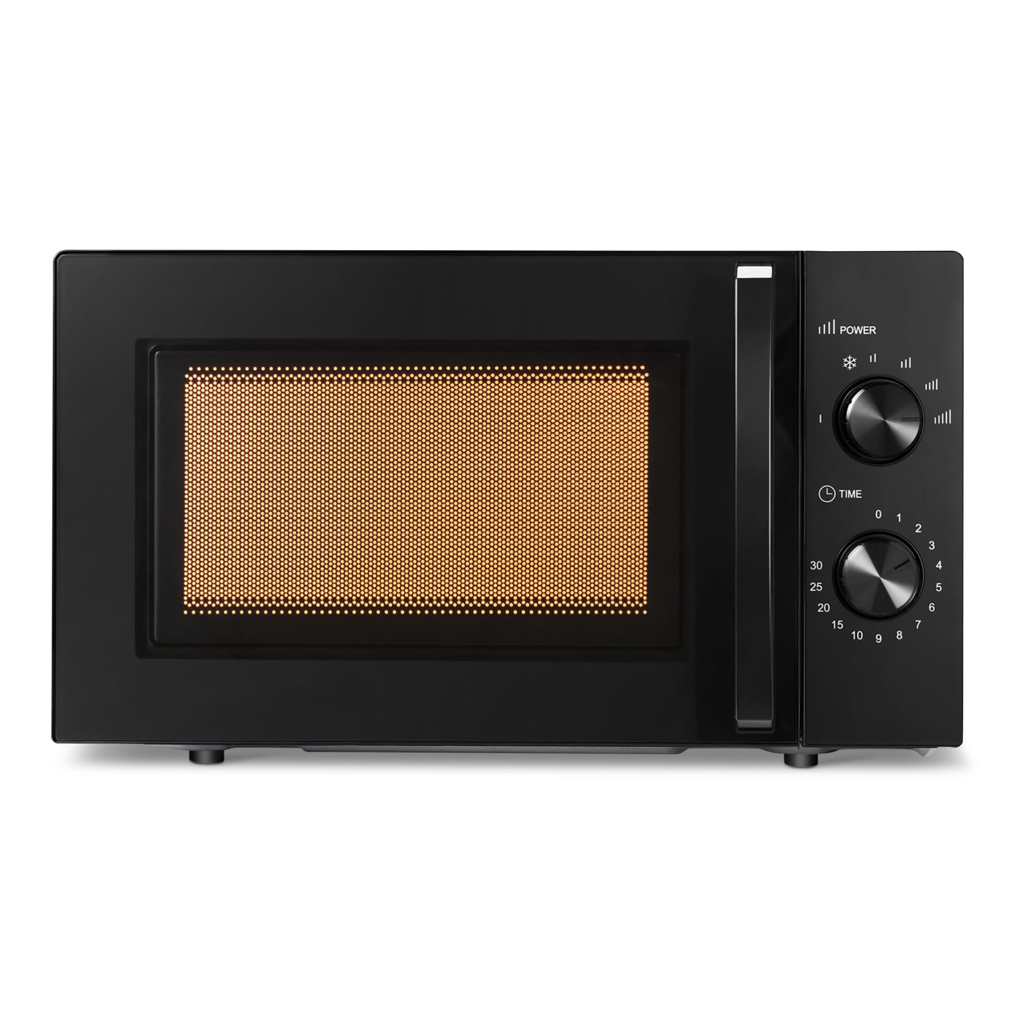 Amazon Basics Solo Microwave Oven with 6 Power Levels and Defrost, 700W, 20L, Black
