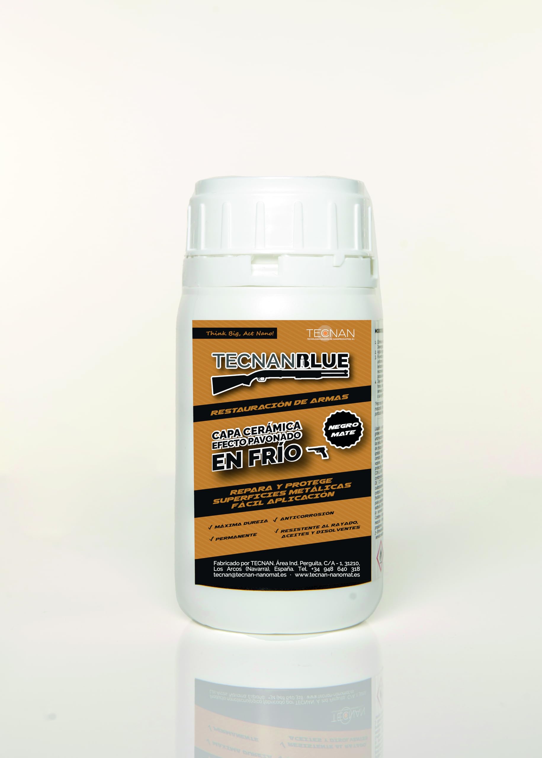 Nanoprotector Cerámico para Armas con Efecto Pavonado en Frío - Granel 250ml (Negro Mate)