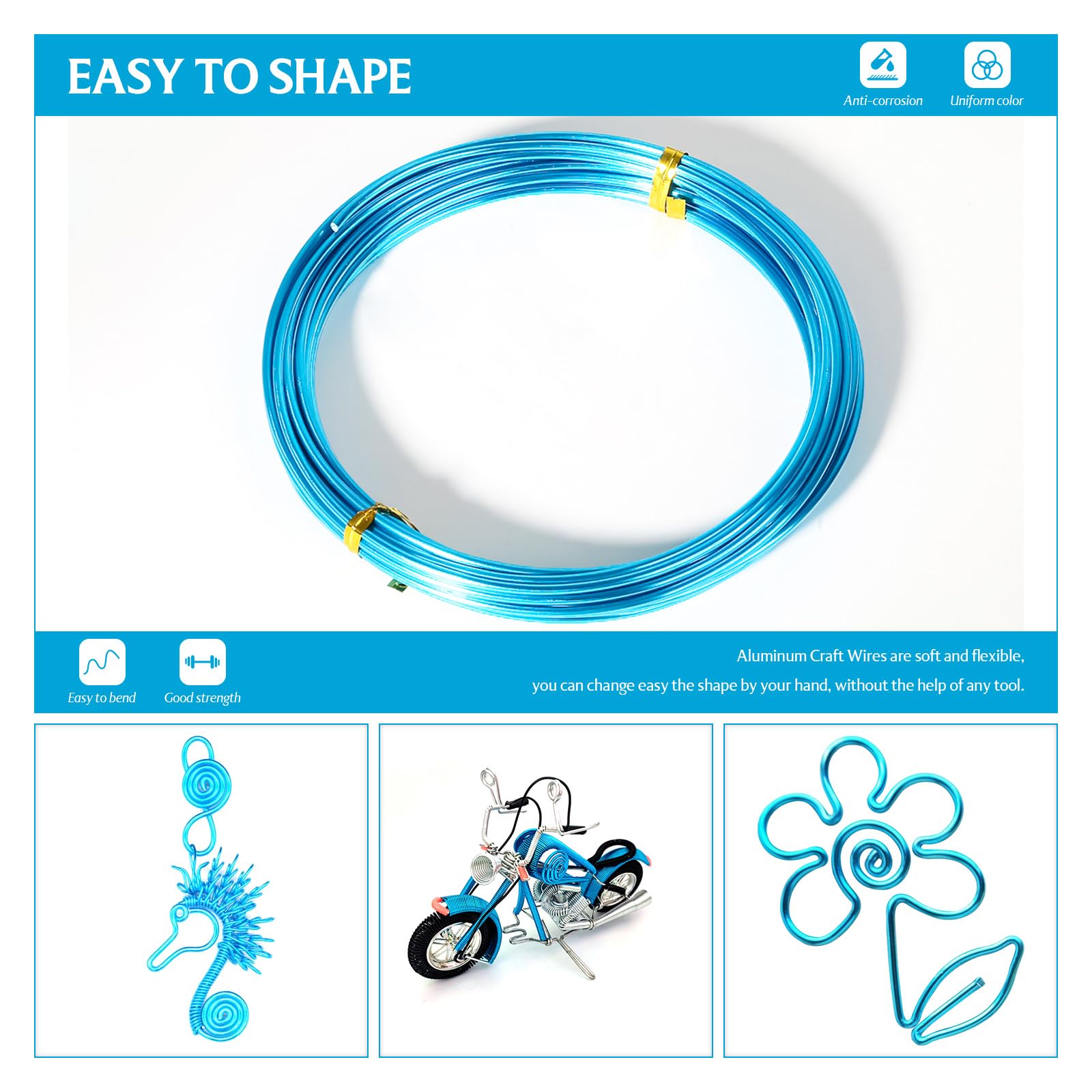 YMWALK 2mm Aluminum Craft Wire - Image 4