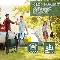 Vista 3 de FDW Piscina cubierta camping (verde) Anti gran tamaño Zero Gravity Chair XL para patio
