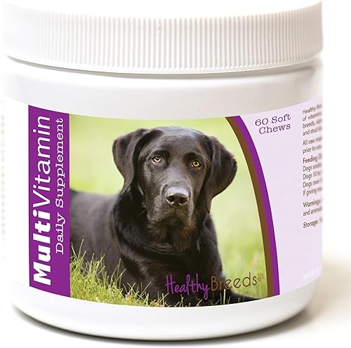 Miniatura 157 de Healthy Breeds Multivitamínico siberiano Husky para perros, suplemento diario recomendado por veterinarios, sabor a tocino, 60 masticables suaves